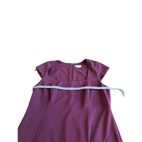 Calvin Klein Dress Women's Burgundy Plus Sheath Office Work Career Size 14W - Picture 9 of 11